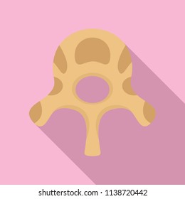 Vertebra disc icon. Flat illustration of vertebra disc vector icon for web design