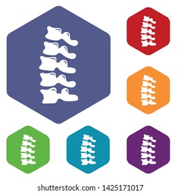 Vertebrae icon. Simple illustration of vertebrae vector icon for web.
