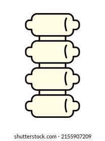 vertebraes icon on white background