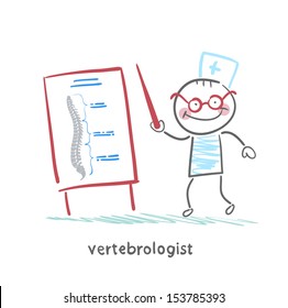 vertebrologist tells a presentation on the spine