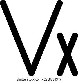 Vertex astrology symbol minimal with no background.