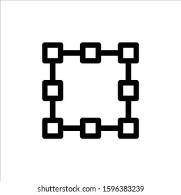 Vertex icon. Vertex connection flat sign design. Spline vector icon. Anchor point connection symbol pictogram