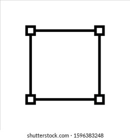 Vertex icon. Vertex connection flat sign design. Spline vector icon. Anchor point connection symbol pictogram