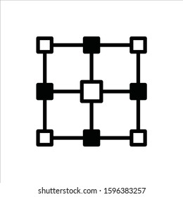 Vertex icon. Vertex connection flat sign design. Spline vector icon. Anchor point connection symbol pictogram