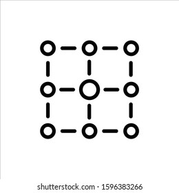 Vertex icon. Vertex connection flat sign design. Spline vector icon. Anchor point connection symbol pictogram