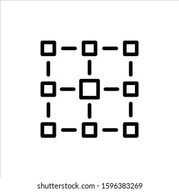 Vertex icon. Vertex connection flat sign design. Spline vector icon. Anchor point connection symbol pictogram
