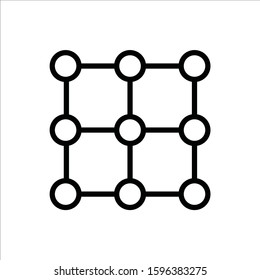 Vertex icon. Vertex connection flat sign design. Spline vector icon. Anchor point connection symbol pictogram