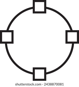 Vertex icon. Vertex connection flat sign design. Spline vector icon. Anchor point connection symbol pictogram