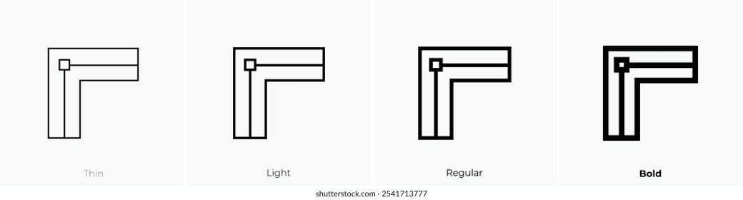 vertex icon. Thin, Light Regular And Bold style design isolated on white background