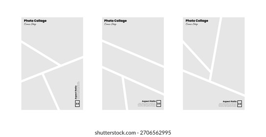 Vertical 2:3 composición de panel fotográfico con un toque de inspiración cómica