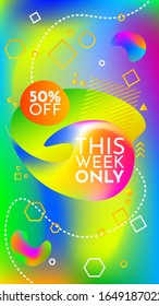 Vertical 3d illustration. Minimum vector coverage. Modern, creative, style abstract cover. Creative fluid background from current forms to design a fashionable abstract cover, banner, poster, booklet.
