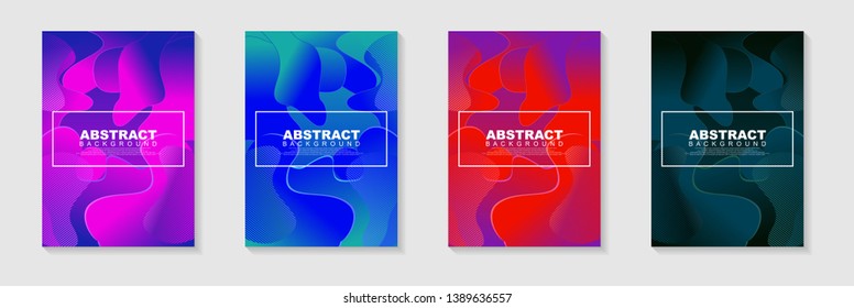 vertical A4 banners with Abstract Background. Fluid shapes with gradient elements Vector Illustrationfor cover, banner, business card, presentation, print, brochure, poster, flyer, web, landing page