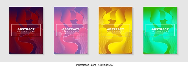 vertical A4 banners with Abstract Background. Fluid shapes with gradient elements Vector Illustrationfor cover, banner, business card, presentation, print, brochure, poster, flyer, web, landing page