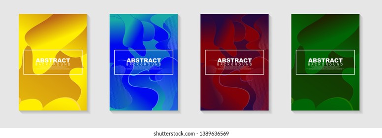 vertical A4 banners with Abstract Background. Fluid shapes with gradient elements Vector Illustrationfor cover, banner, business card, presentation, print, brochure, poster, flyer, web, landing page