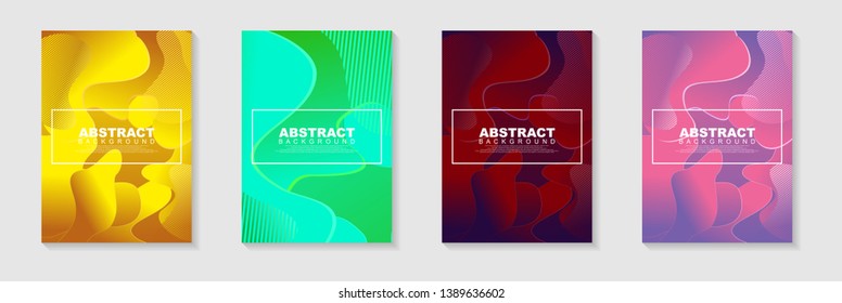 vertical A4 banners with Abstract Background. Fluid shapes with gradient elements Vector Illustrationfor cover, banner, business card, presentation, print, brochure, poster, flyer, web, landing page