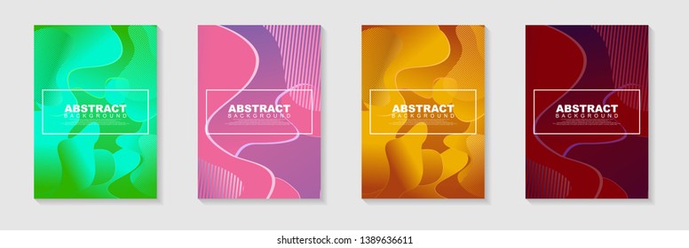 vertical A4 banners with Abstract Background. Fluid shapes with gradient elements Vector Illustrationfor cover, banner, business card, presentation, print, brochure, poster, flyer, web, landing page