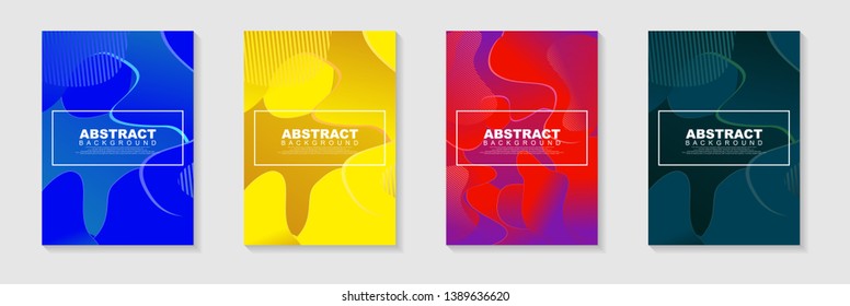 vertical A4 banners with Abstract Background. Fluid shapes with gradient elements Vector Illustrationfor cover, banner, business card, presentation, print, brochure, poster, flyer, web, landing page