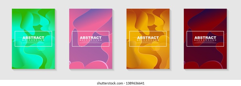 vertical A4 banners with Abstract Background. Fluid shapes with gradient elements Vector Illustrationfor cover, banner, business card, presentation, print, brochure, poster, flyer, web, landing page