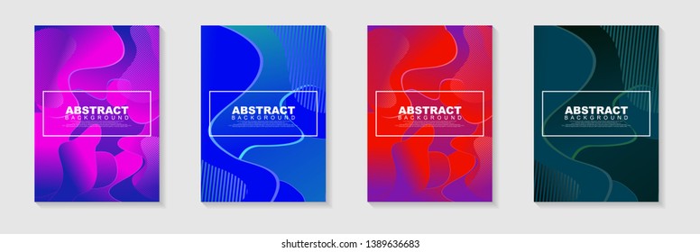 vertical A4 banners with Abstract Background. Fluid shapes with gradient elements Vector Illustrationfor cover, banner, business card, presentation, print, brochure, poster, flyer, web, landing page
