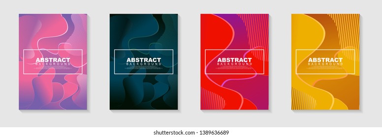 Vertical A4 Banners Abstract Background Fluid Stock Vector (Royalty ...