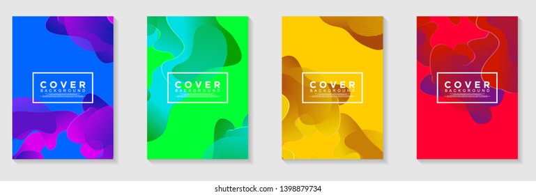 vertical A4 banners. Cover Design with Abstract modern Background Vector Illustration for cover, banner, business card, presentation, print, brochure, poster, flyer, web, landing page 