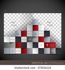 Vertical A4 Cover Design, Bi-folder brochure, flyer template. Can be used as concept for your graphic design