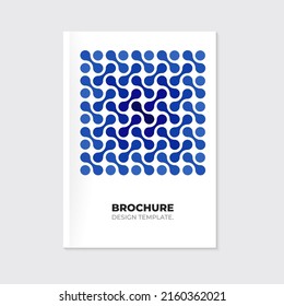 Vertical A4 Handbill, Leaflet, Cover Template Design. Modern Stylish Abstract Texture. Seamless Blue Gradient Pattern On White Background. Medicine. Annual Report Brochure