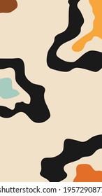 Vertical abstract background or card template in modern colors, vector illustration in popular art style