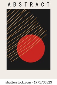 Vertical abstract background or card template in modern colors, vector illustration in popular art style