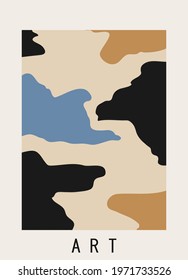 Vertical abstract background or card template in modern colors, vector illustration in popular art style