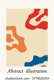 Vertical abstract background or card template in modern colors, vector illustration in popular art style