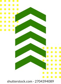 Plano de fundo abstrato vertical com padrão de divisa e acentos geométricos pontilhados