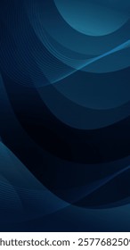 Vertical abstract background with flowing blue waves