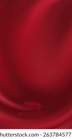 Vertical abstract background with flowing red hues