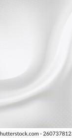 Vertical abstract background with flowing white silk texture. 