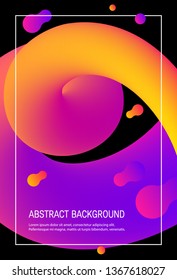 Vertical abstract background with modern gradient. Vector template for banners, cards, posters in realistic 3d style.