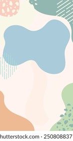 Fondo abstracto de Vertical con colores pastel y Formas orgánicas fluidas, ideal para proyectos artísticos y de diseño creativo.