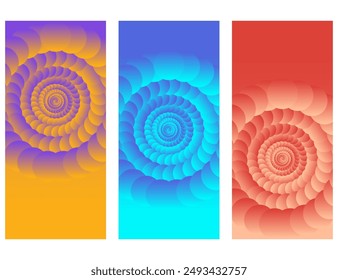 Vertical Abstract background with swirl shape inside design