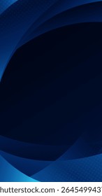 Vertical abstract background with swirling blue hues
