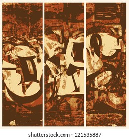 vertical abstract banners with grunge textures. vector illustration.