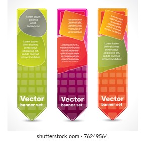 Vertical abstract banners with place for your promotional text