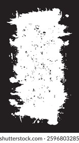 Vertical Abstract Black Rustic Rough Frame Background Vintage Retro Style with White Copy Space