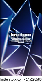 vertical abstract design. Background of a luminous triangle shape vector design. suitable for your design background