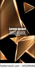 vertical abstract design. Background of a luminous triangle shape vector design. suitable for your design background