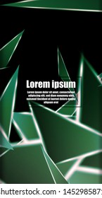 vertical abstract design. Background of a luminous triangle shape vector design. suitable for your design background