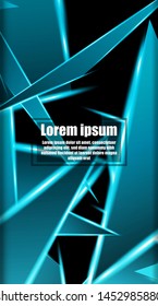 vertical abstract design. Background of a luminous triangle shape vector design. suitable for your design background