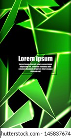 vertical abstract design. Background of a luminous triangle shape vector design. suitable for your design background