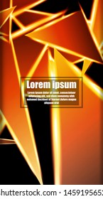 vertical abstract design. Background of a luminous triangle shape vector design. suitable for your design background