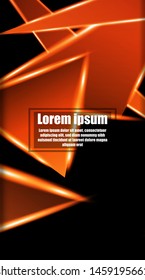 vertical abstract design. Background of a luminous triangle shape vector design. suitable for your design background
