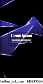 vertical abstract design. Background of a luminous triangle shape vector design. suitable for your design background